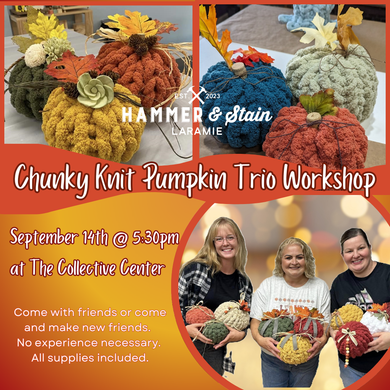 09/14/24 (5:30pm) Chunky Knit Pumpkin Trio