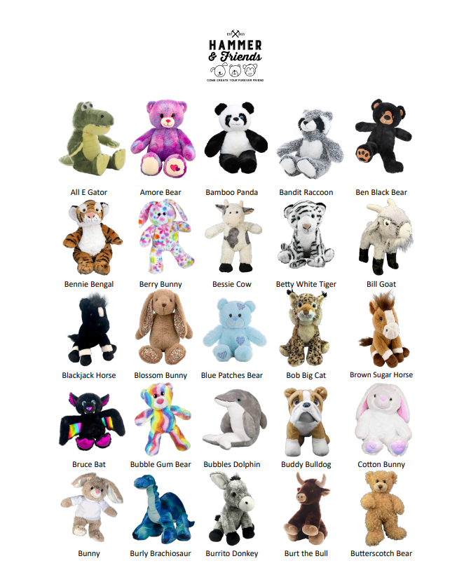 Plushie Special Order Catalog – Hammer & Stain Laramie