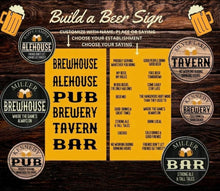 Build a Bar Sign (RML Private Party)